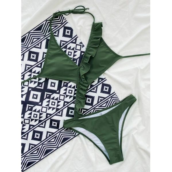 Ladies One Piece Swimsuit change colour style Bikini Swimsuit Beach Halter Swimsuit UPF protection high quality style