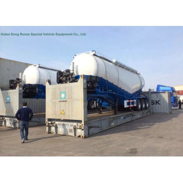 Bulk Cement Tank Semi Trailer For Transportation , Tanker Truck Trailer 40cbm Capaciy