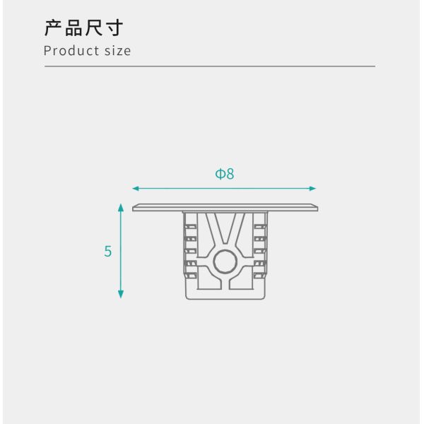 Dual Headed Shelf Support Pegs Customized Cabinet Connectors For K/D Furniture