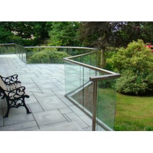 Quality 8mm Clear Balustrade Glass Staircase Railing , Sound Insulation for sale