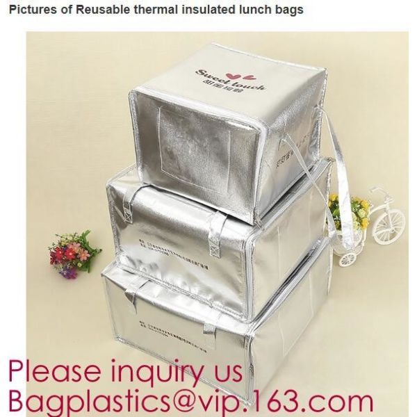 Foldable Lunch Insulated Cooler Bag Heated Food Delivery Bag Thermal Pizza Delivery Cooler Bag