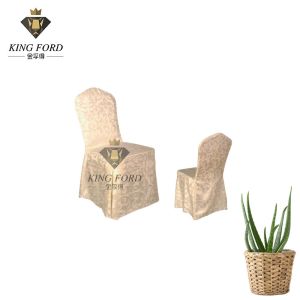 Quality Jacquard Style Spandex Wedding Dining Chair Covers 100% Polyester for sale