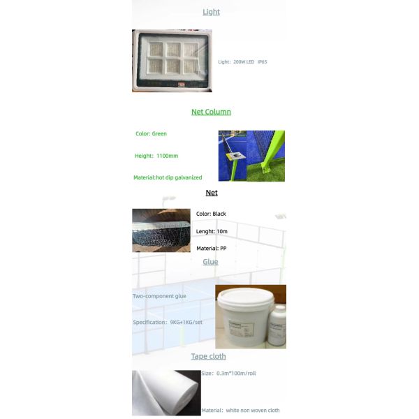 High Grade Stainless Screws And Steel Net PE Coating Professional Grade Outdoor Padel Sports Field Panoramic Platform Tennis Equipment