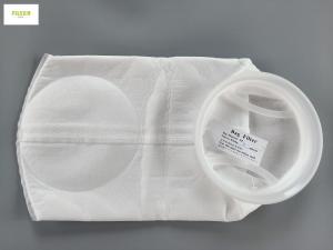China Water / Oil / PE Liquid Filter Bag With Plastic Ring Alkali Resistance on sale