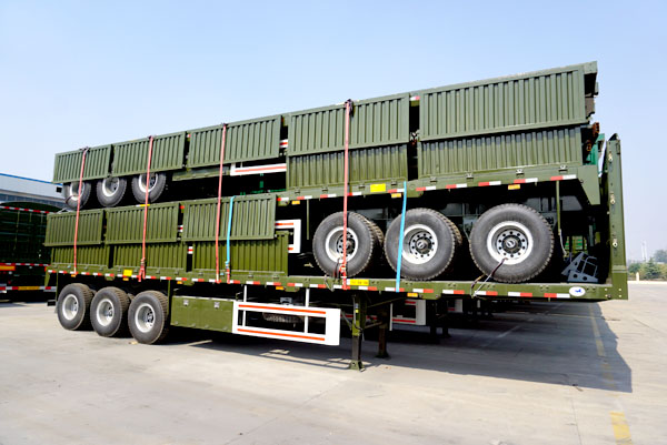 3 Axles 40t Bulk Cargo Semi Trailer with Side Wall As Per Client's Specifications