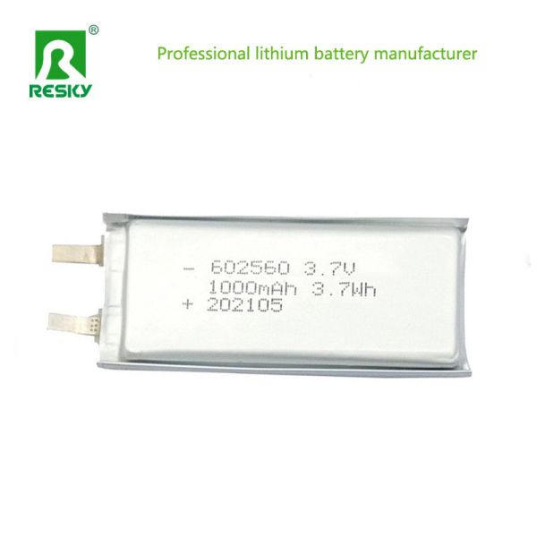 Lithium Ion Polymer Battery 602560 3.7v 4.2v 1000mAh 3.7wh Rechargeable Lithium Ion Batteries