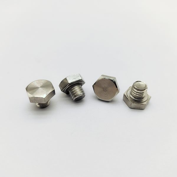 M8 Chrome Wheel Bolts 12.3mm Length 13mm Hex Head Stainless Steel