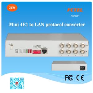Quality FCTEL 4E1 to Fast Ethernet LAN Managed Protocol Converter for sale