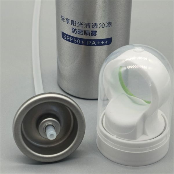 Aerosol Sunscreen Spray Valve with Actuator – Aerosol Sunblock Valve Assembly for Cosmetic Personal Care Packaging