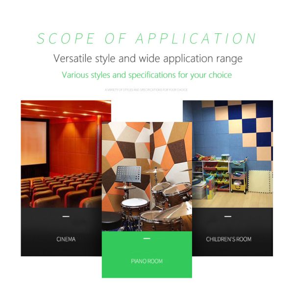 High Frequency Sound Absorption Acoustic Pet Panel For Customized Shape Wall