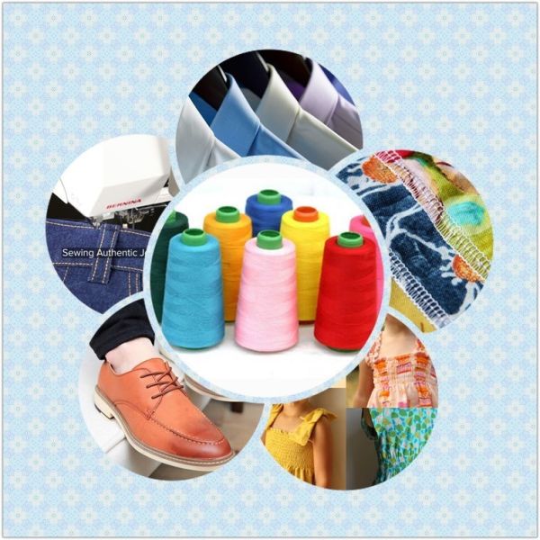 High Colour Fastness 40S2 Sewing Polyester Thread 100% Pure Yizheng Material