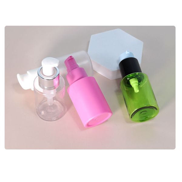 Luxury Plastic Cosmetic Bottles 60ml 100ml Pink Fine Mist Spray Bottle Packaging For Industrial