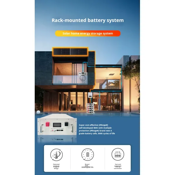 Off-Grid Hybrid Iron Phosphate 200AH Rack-Mounted Energy Storage Battery with 48V/51.2V Inspected Control and 5-10KW Output Power