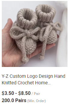 Y-Z Custom Design Unisex Baby Booties Breathable Cotton Knitted Soft Shoes with Pom Pom Cute Newborn Booties Pack of 200 Pairs