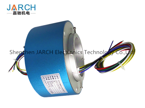 Lead free100mm through bore electrical slip ring / miniature slip ring Max speed:500RPM