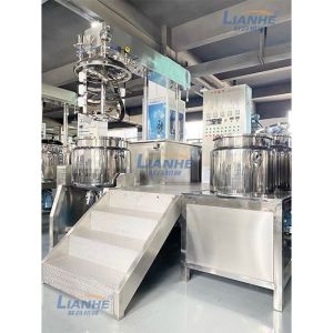 Quality SUS316L Cosmetic High Shear Emulsifier Mixer Machine 300L Button Control for sale