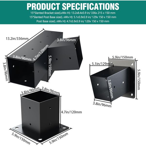 Pergola bracket installation example