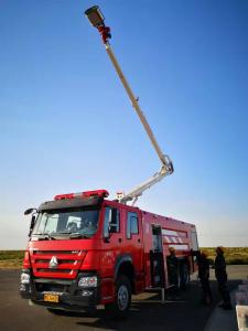 China 460hp 10 Wheeled Hydraulic Fire Truck , 18M Hydraulic Telescopic Water Rescue Fire Truck on sale