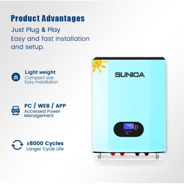 Solar Energy Storage Battery 100AH lifepo4 48v wall Energy storage battery