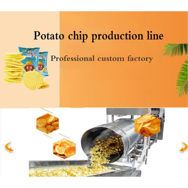 Automatic Snack Crisp Potato Chip Making Machine 2000kg/H