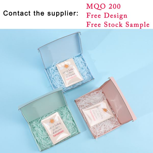 Custom E-commerce Mailer Box Set with Thank You Card Tissue Paper and Sticker Recyclable