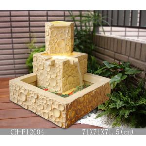 Quality Polygon Fish Tank Sandstone Brick Garden Fountain for sale