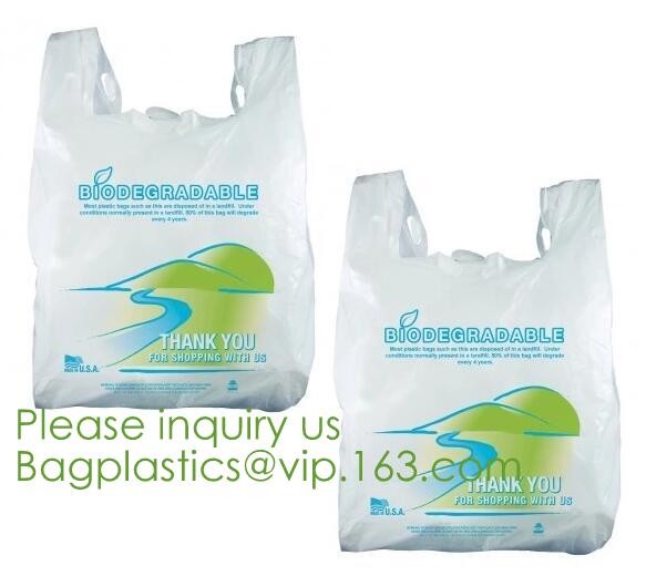 Organic Recycling and compostable bag,Eco friendly Compostable,compostable biobased plastic tshirt bag bagease bagplasti