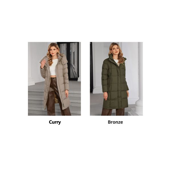 Mid Length Detachable Hood Thickened Down / Cotton Jacket, classic coat, nice colour, for daily wear, warm coat, classic style