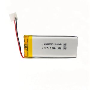 PL602663 1000mAh 3.7 V Small Lipo Battery Overcharge Protection