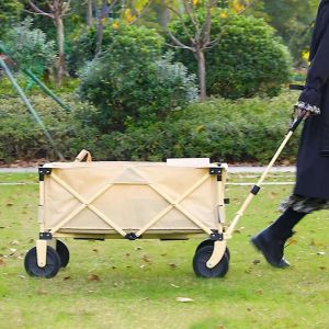 Steel Folding Camping Wagon Cart 130L 60KG Capacity