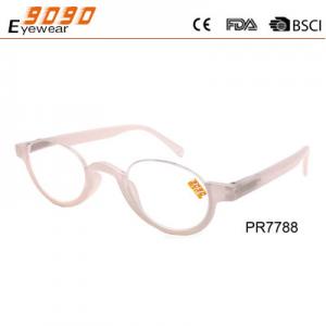 China New arrival and half rim hot sale plastic reading glasses,suitable for women and men on sale