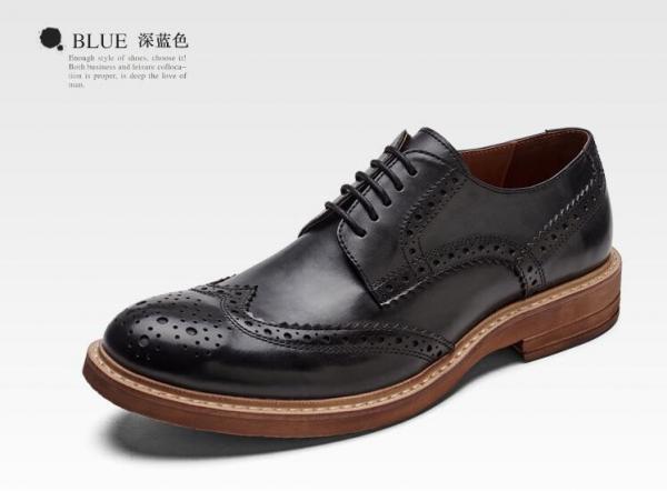 Buy Handmade Burnished Mens Formal Leather Shoes , Bespoke Mens Brown Lace Up Dress Shoes at wholesale prices