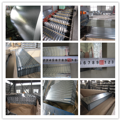 60-275g/M2 Industrial Galvanized Corrugated Roofing Sheet , Iron Roofing Tole Sheets