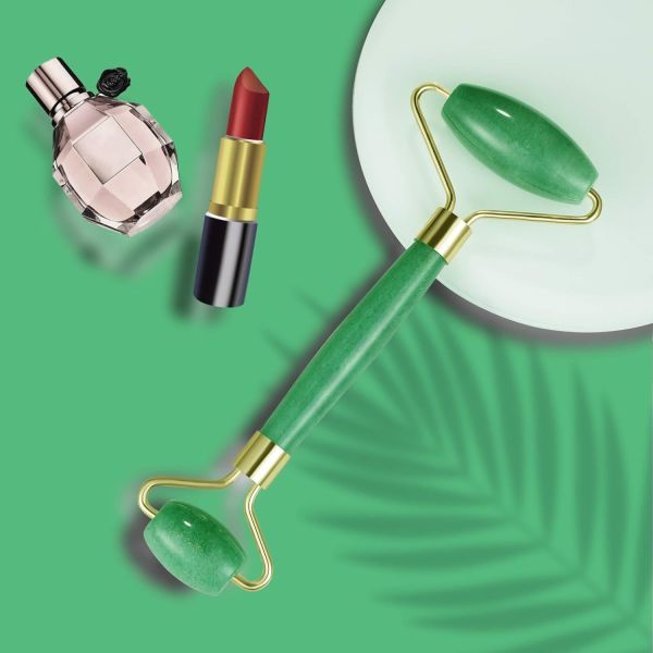 Facial Massage 100% Natural Crystal Green Aventurine Face Jade Roller
