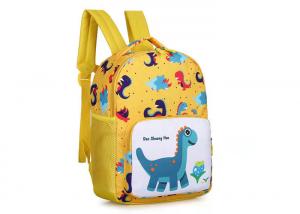 China Zipper Closure 600D Polyester Backpacks For 4 Year Olds Yellow Blue on sale
