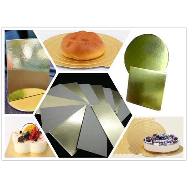 Grey Back Cake Boards Metalized Shiny Laminated Gold Foil Paper