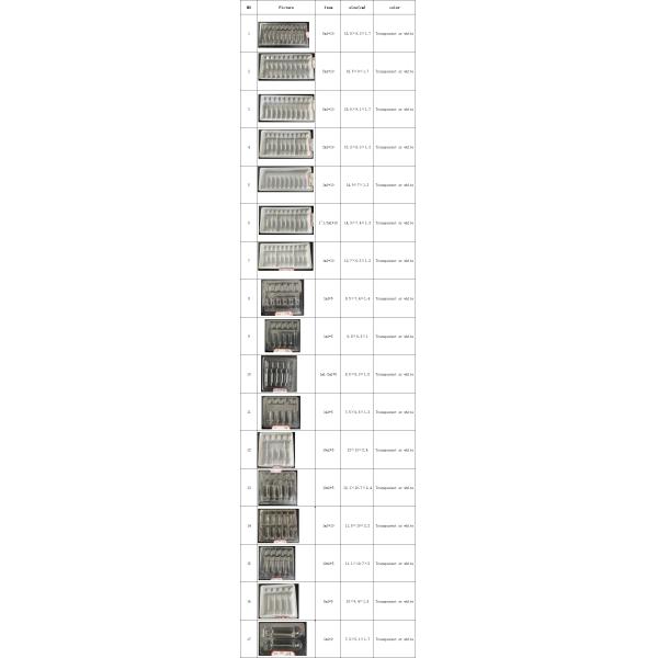 Ampoule Plastic Holder 2ml Water Needle Holder Medicine Plastic Holder Medicine Packaging Tray Lining