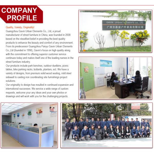 Custom Commercial Large Planters With Bench For Outdoor Garden Patio