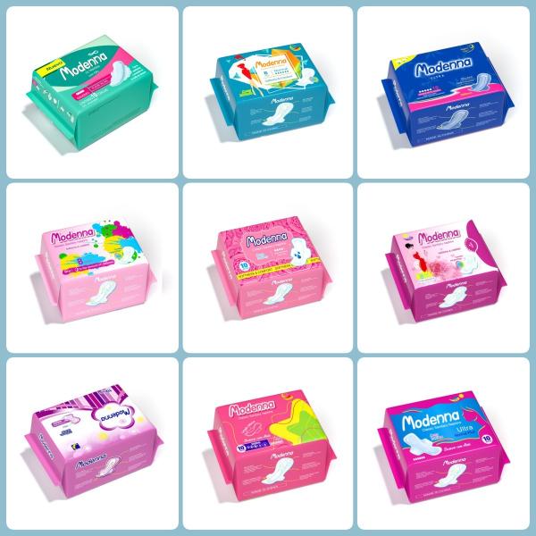 Night Time Woman Sanitary Pads Winged Ultra Thin Disposable High Absorbency