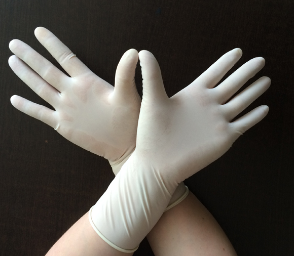 Commercial Extra Long Surgical Gloves / Medical Disposable Sterile Gloves