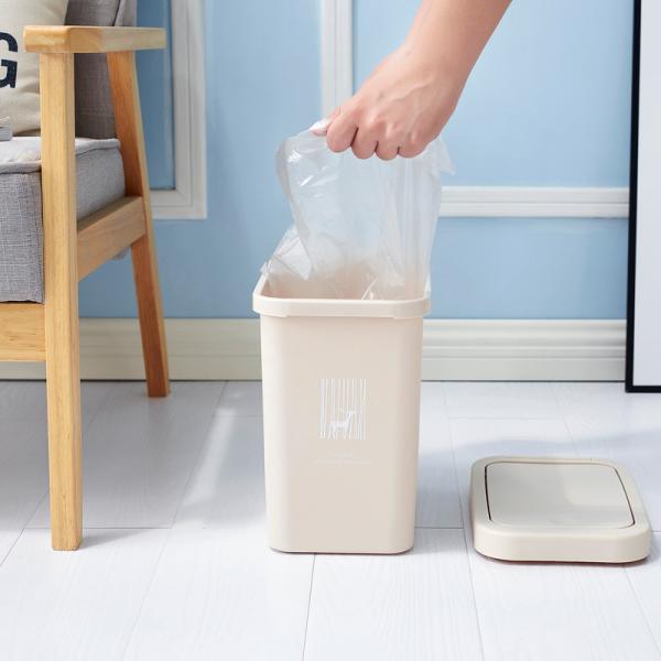 Nordic PP Standing Pressing Style Waste Material Dustbin