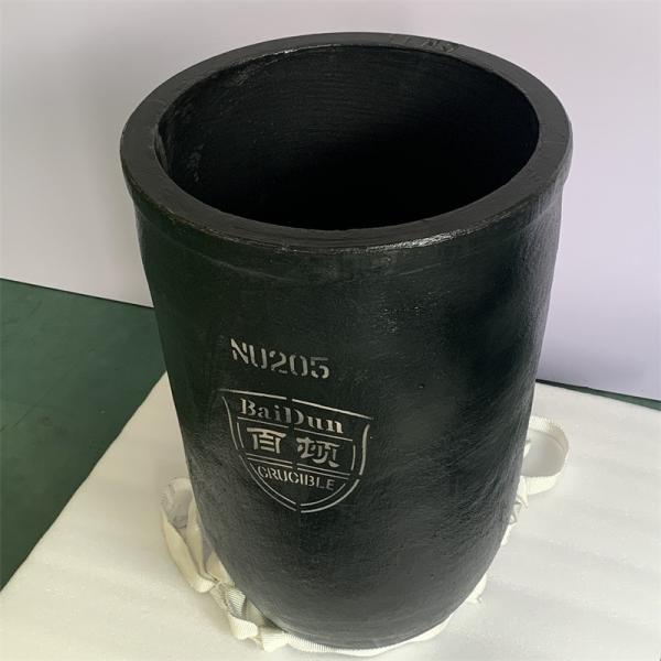 Round Silicon Carbide Graphite Crucible For Melting Copper 2.21 - 2.25 G/Cm3 Density