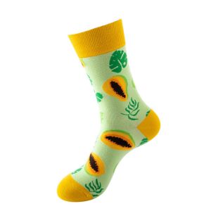 FRUIT PATTERN CREW MEN'S PURE COTTON SOCKS