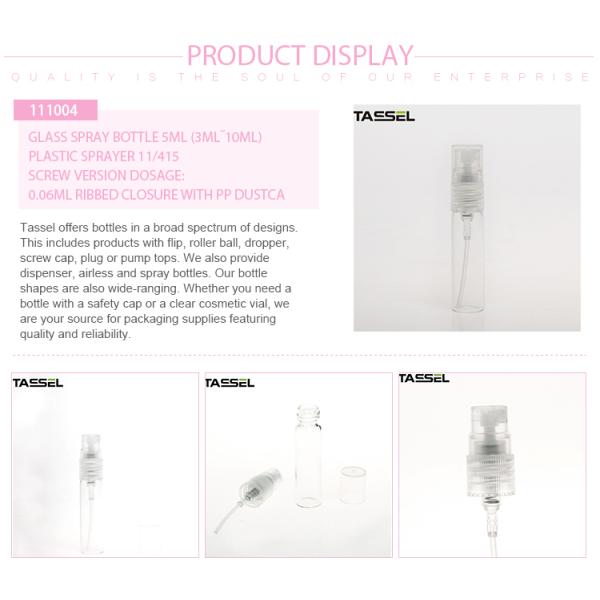 Ribbed Closure Empty Cosmetic Containers With PP Dustcap And Clear Glass