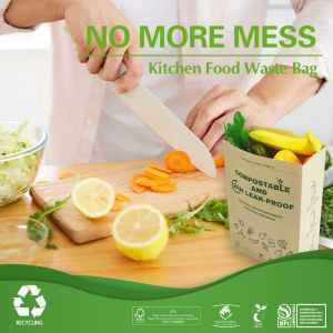 Biodegradable Disposable Brown Paper Bags Custom Printed Compostable Brown Paper