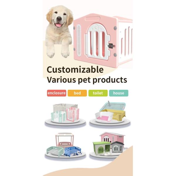 Main Material Plastic Iron Pet Skylight Dog House for Large Dogs Customized Color Indoor/Outdoor Luxury Kennel