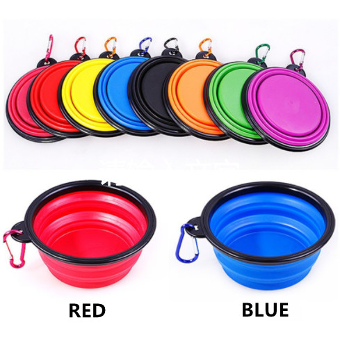Portable Outdoor Folding Bowl Dog Silicone Food Bowl Environmentally Friendly Silicone Pet Bowl