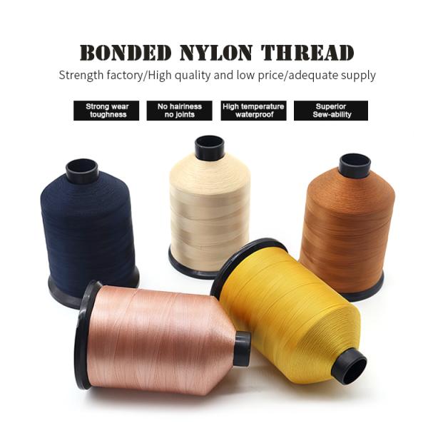 Pattern Dyed Tex35 Tex45 Tex70 High Strength Multi-color Bonded Nylon Thread for Sofa
