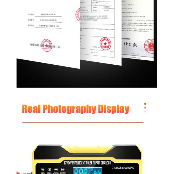 12V 24V PWM Intelligent Lead Acid Battery Charger ISO9001