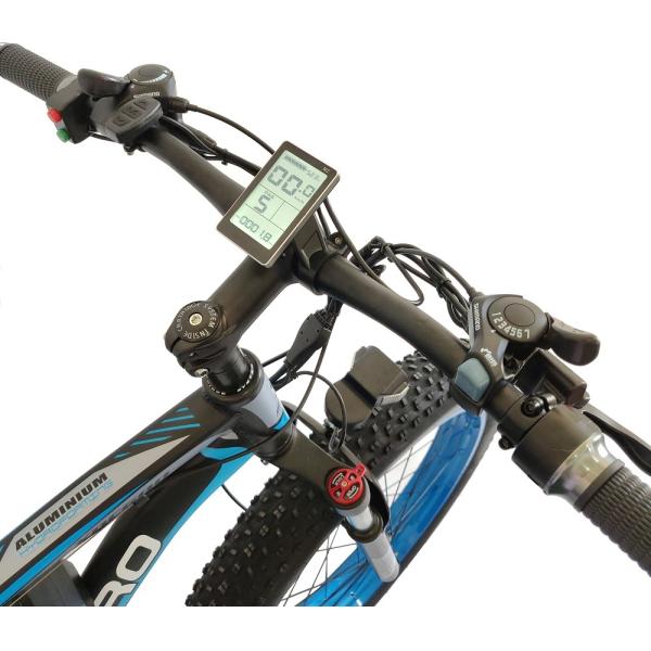 1KW Fat Tire Electric Mountain Bike Brushless Geared HYDR Fork